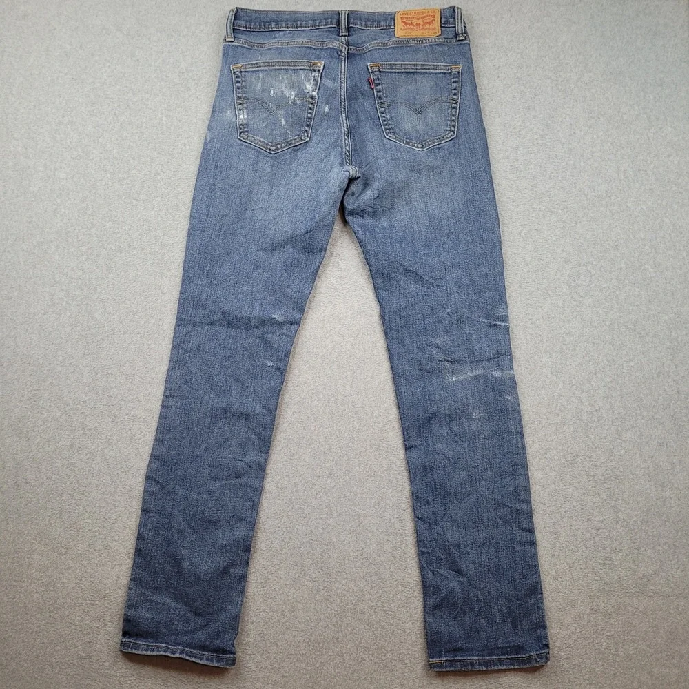 Levi's‎ 511 Slim Jeans Mens 34x34 Blue Distressed Denim Stretch Pant S40196